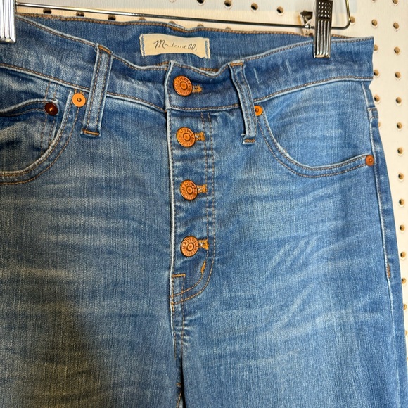 Madewell | Cali Demi-Boot Jeans in Bronson Wash: Button-Front Edition J0533 Sz27 - Picture 5 of 12